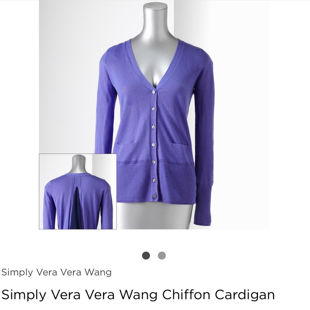 Vera Wang Chiffon Cardigan
